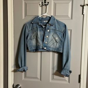 Cropped jean jacket